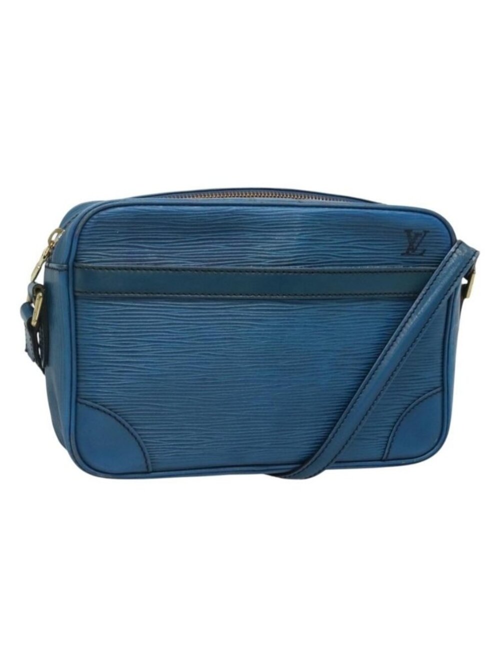 Authentic LOUIS VUITTON Epi Trocadero 23 Shoulder Bag Blue M52305 LV